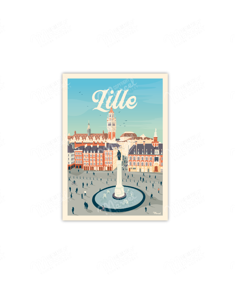Cartes Postales Marcel LILLE " La Grand Place "