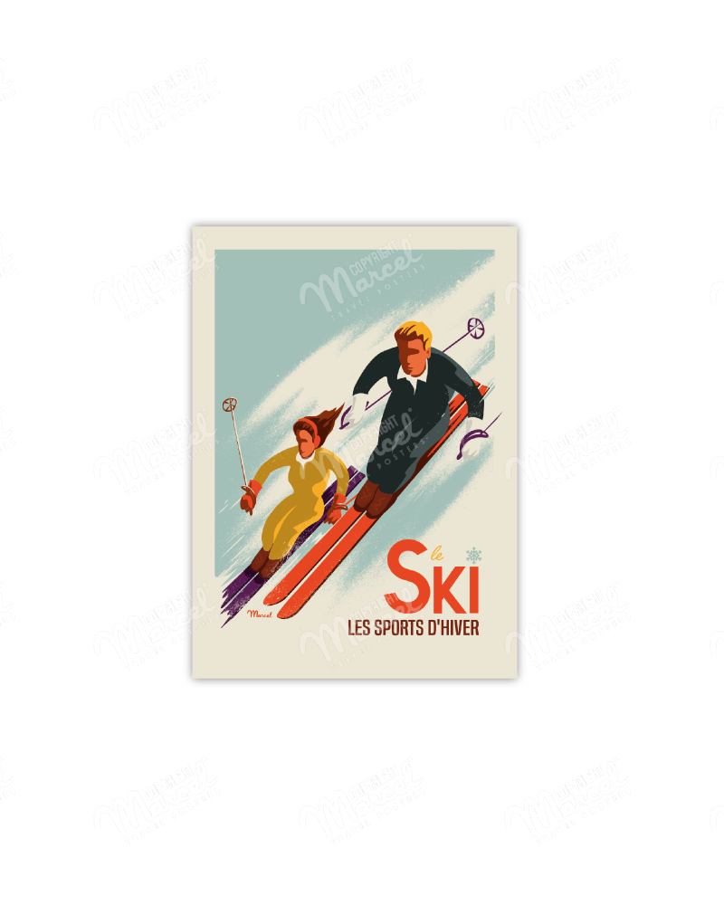Cartes Postales Marcel CLASSIC WINTER " SKI - Les Skieurs "