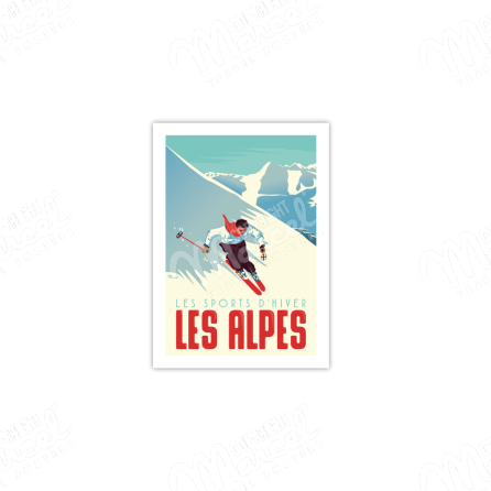 Cartes Postales Marcel ALPES " Le Skieur "