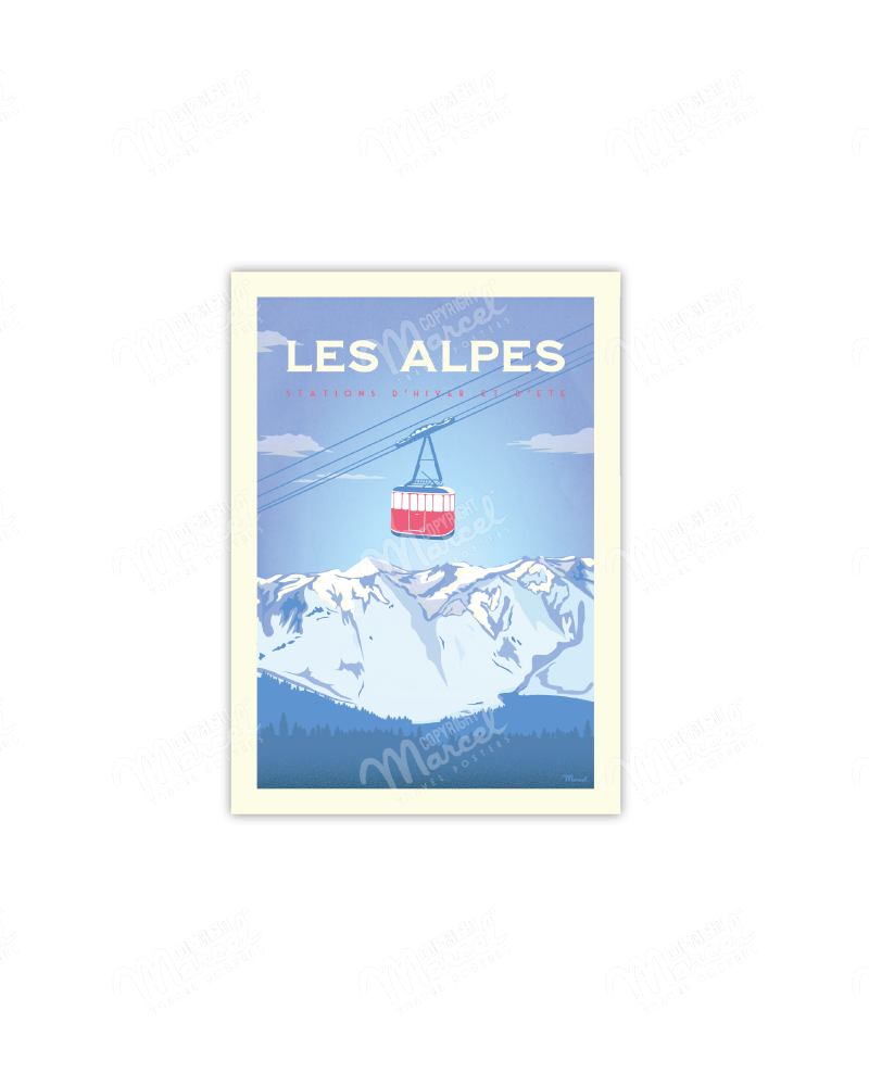 Cartes Postales Marcel ALPES " Le Téléphérique »