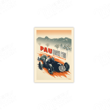 Carte Postale Marcel PAU " Grand Prix Automobile "