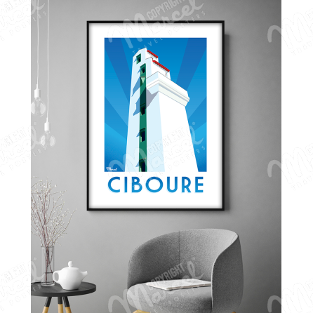 Poster Ciboure "Le Phare"