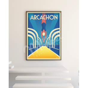 Affiche ARCACHON Jetée Thiers