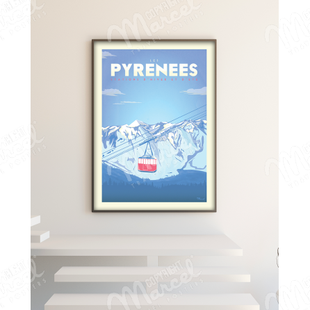 Poster-PYRENEES-Télepherique