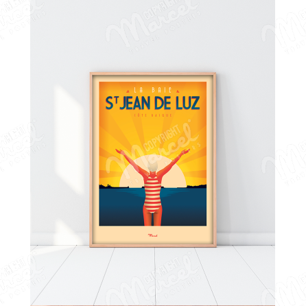 Affiche-SAINT-JEAN-DE-LUZ -La-Baigneuse