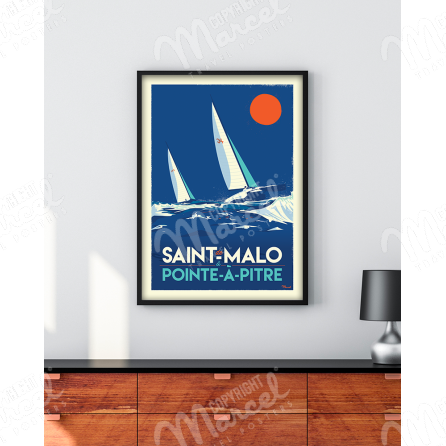 Poster SAINT-MALO / POINTE-A-PITRE
