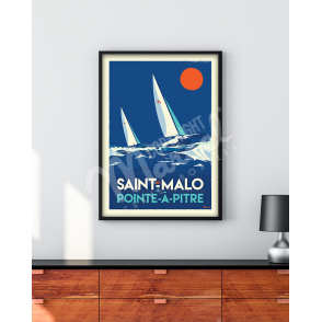 Poster SAINT-MALO / POINTE-A-PITRE