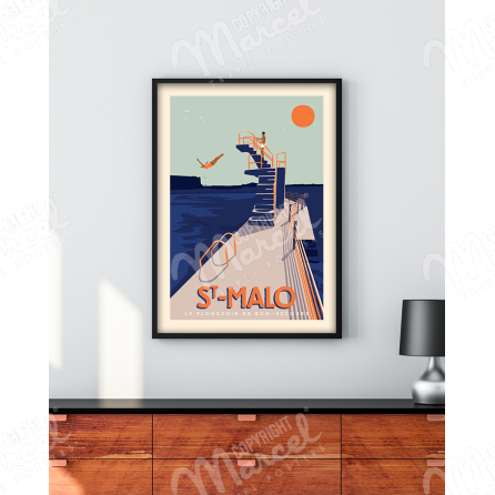 Poster SAINT-MALO "Le Plongeoir"