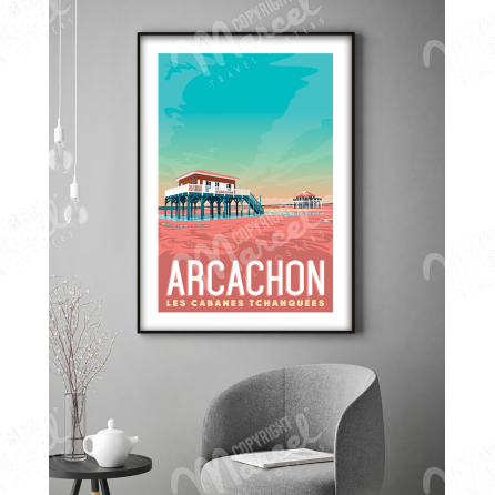 Poster-ARCACHON-Les-Cabanes-Tchanquees