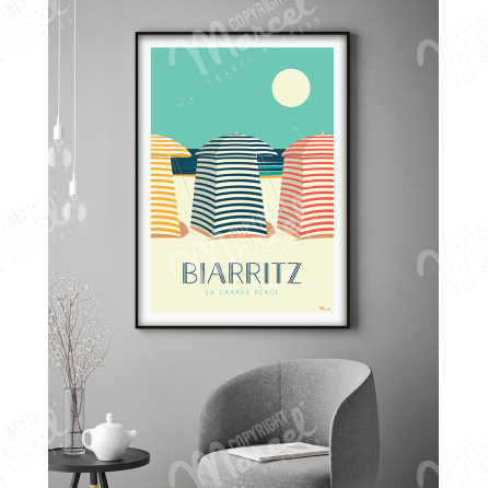 Poster BIARRITZ "The Tents"