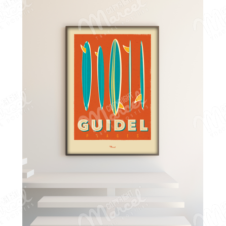 Poster GUIDEL "Surfboards"