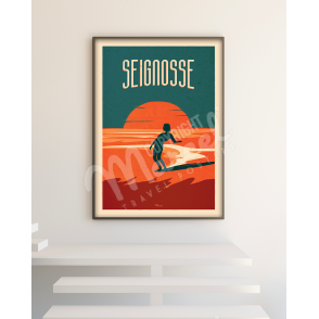 Poster SEIGNOSSE "Surfing"
