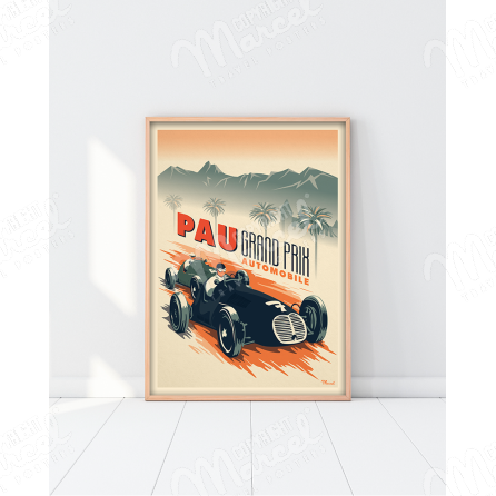 Poster PAU "Grand Prix Automobile"