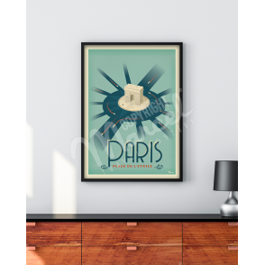 Affiche PARIS "Place de l'Etoile"