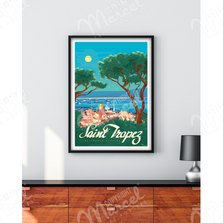 Poster SAINT-TROPEZ "The French Riviera"