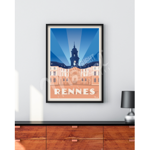Affiche RENNES « Hôtel de Ville »