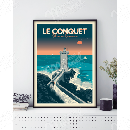 Poster LE CONQUET "Kermorvan Lighthouse"