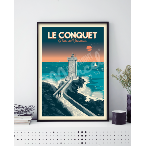 Poster LE CONQUET "Kermorvan Lighthouse"
