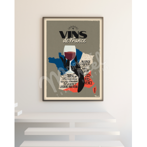 Affiche VINS DE FRANCE