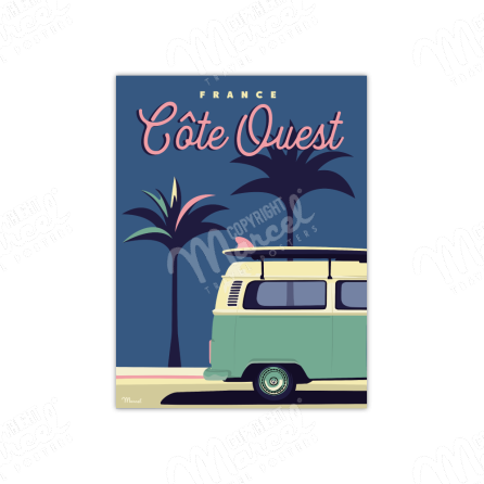 Poster WEST COAST "Palm Van"