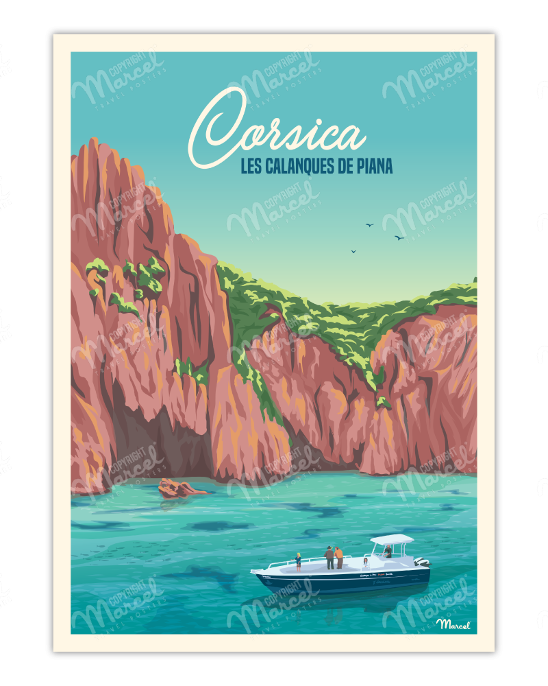 Poster CORSICA « Rocky Inlets of Piana »