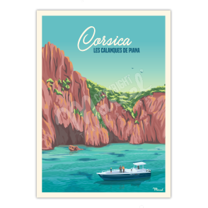 Poster CORSICA « Rocky Inlets of Piana »