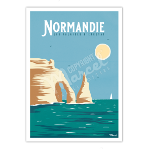 Poster NORMANDIE "Cliffs of Etretat"