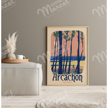 Poster ARCACHON "Pereire Beach"