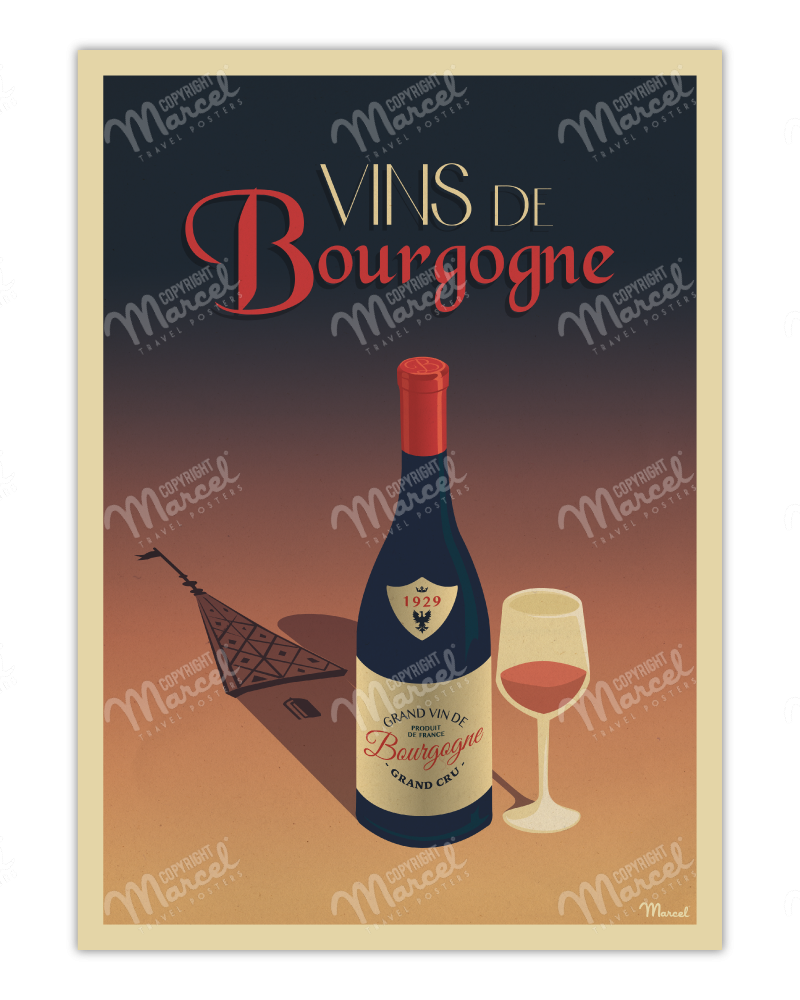 Affiche "Vins de Bourgogne"