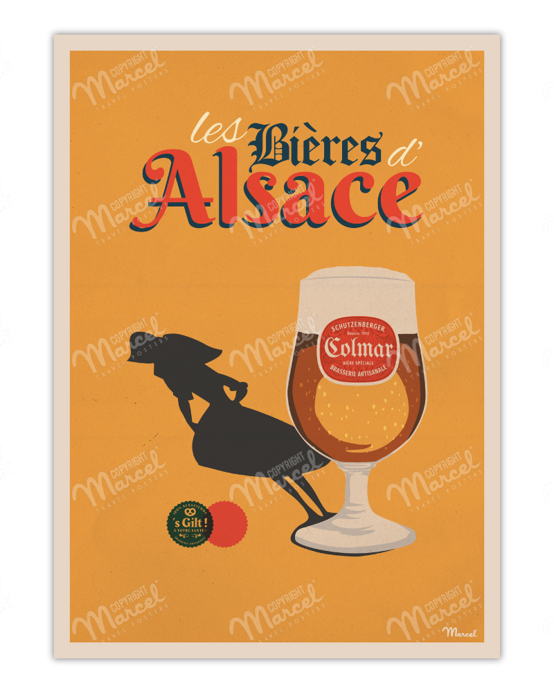 Affiche "Bières d'Alsace"