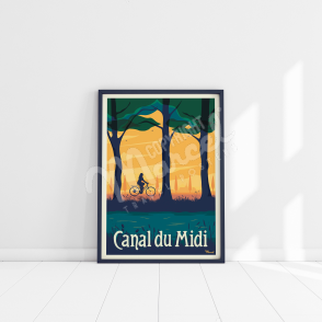 Affiche CANAL DU MIDI "Le Vélo"