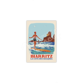 Postcard BIARRITZ "RETRO SURF"
