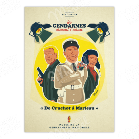 Poster " Les Gendarmes shine on the screen "