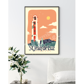 Poster SAINT-JEAN-DE-LUZ - CIBOURE "The Lighthouses"