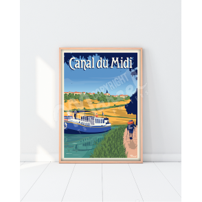 Affiche CANAL DU MIDI "La Randonnée"