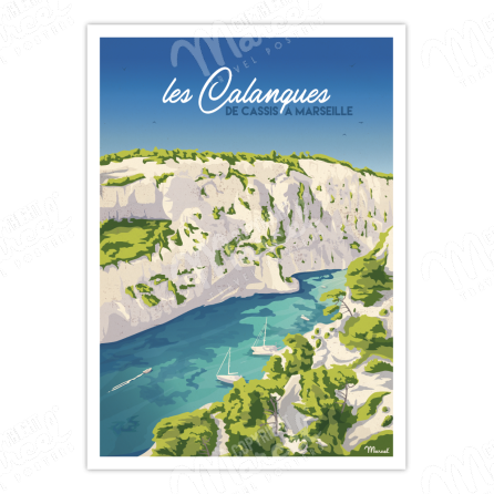 Poster LES CALANQUES "From Cassis to Marseille"