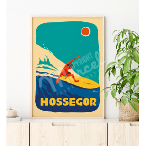 Affiche HOSSEGOR "Surfeur"