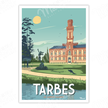 Poster TARBES " Le Jardin Massey "