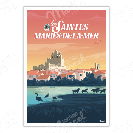 Affiche LES SAINTES-MARIES-DE-LA-MER