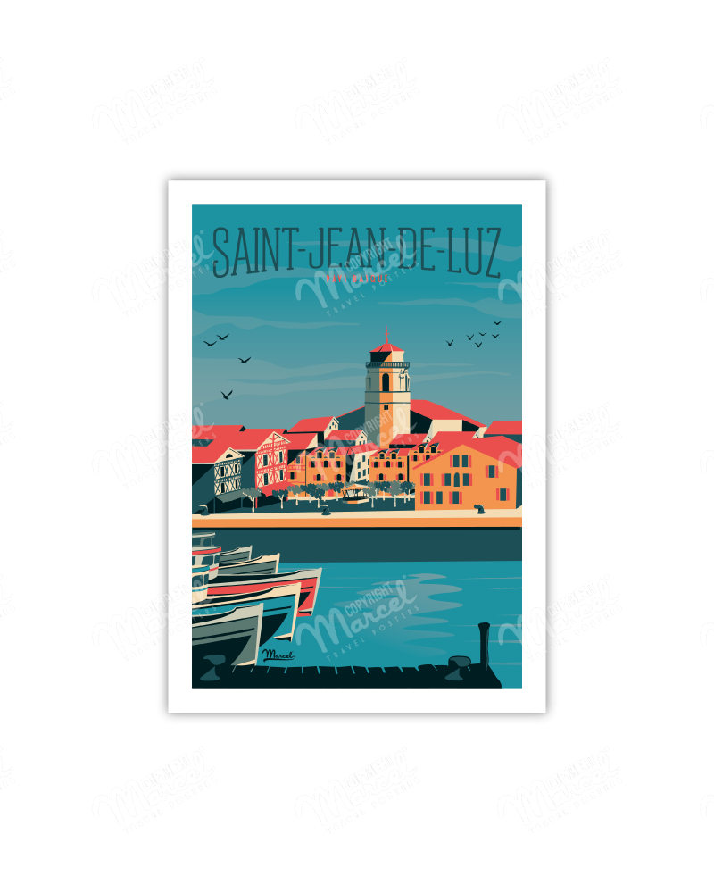 Postcard SAINT-JEAN-DE-LUZ "Le Port" A5