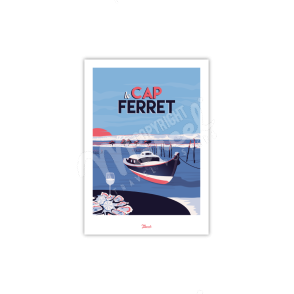 Postcard CAP FERRET "Le Mimbeau" A5