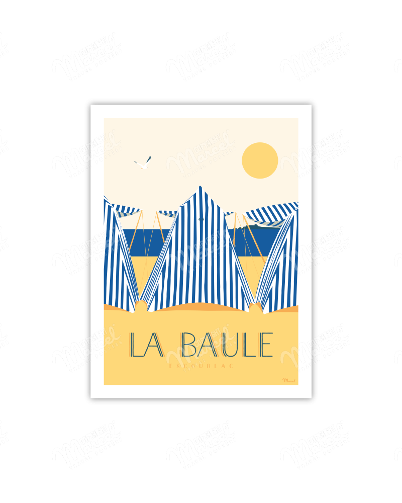 Postcard LA BAULE LES TENTES A5