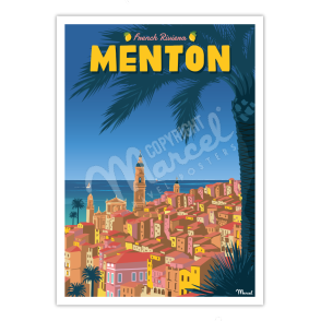 Poster MENTON "French Riviera"