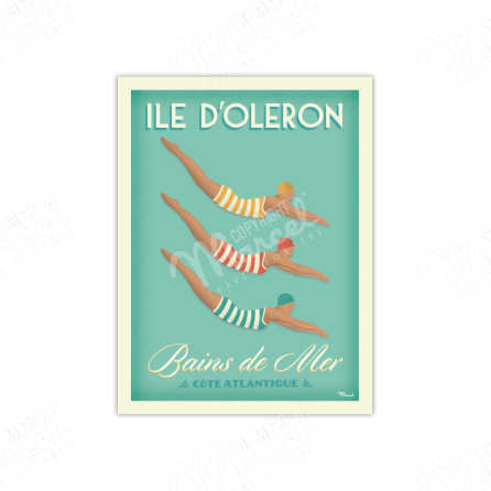 Poster ILE D'OLERON "Sea Bathings"