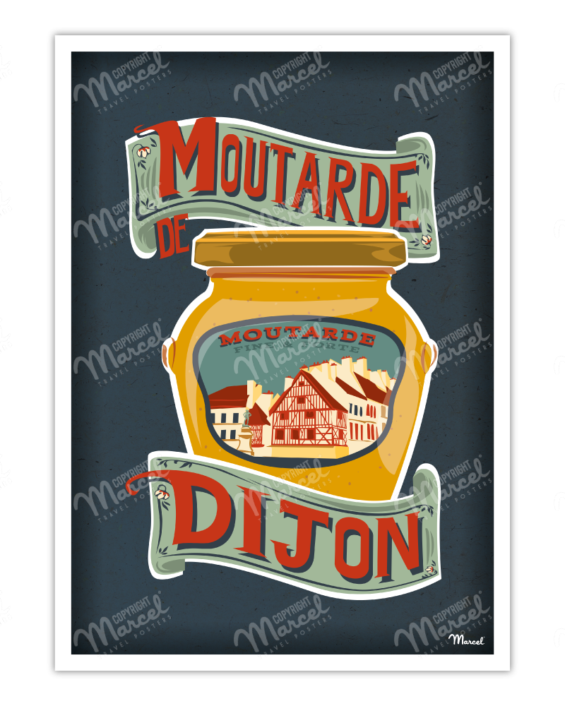 Affiche Moutarde de DIJON
