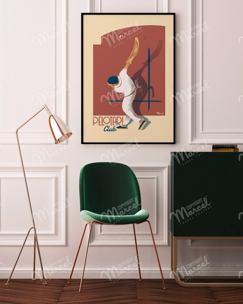 Poster PELOTARI - Marcel Travel Poster Size 30 x 40 cm