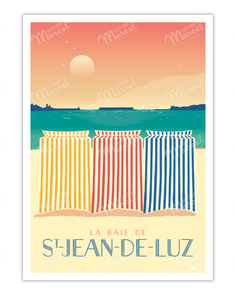 Poster SAINT-JEAN-DE-LUZ ''The Tents''