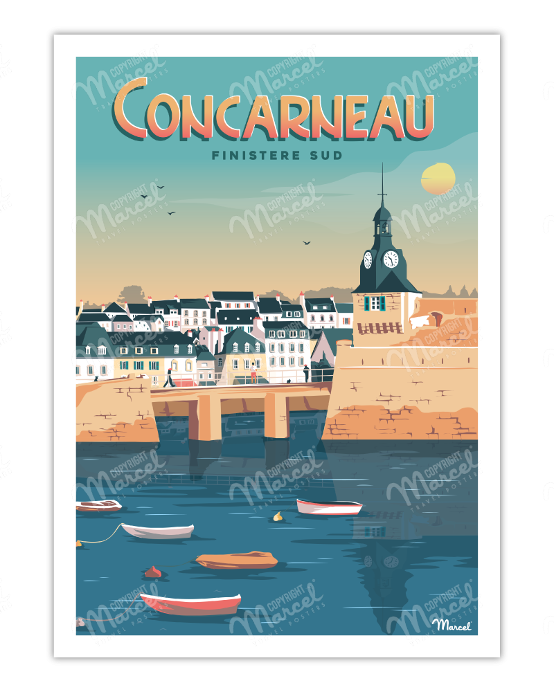 Poster CONCARNEAU "Finistère Sud"