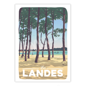 Affiche LANDES "Au Bord du Lac"
