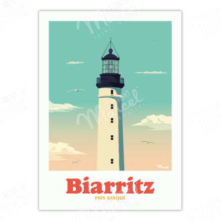 Affiche BIARRITZ "Le Phare"
